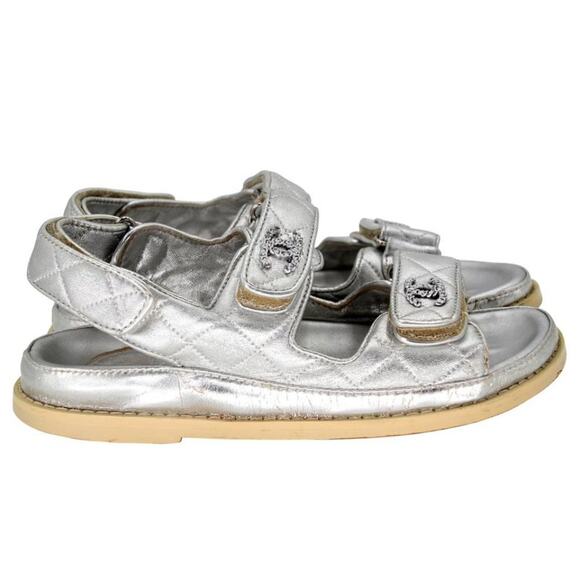 Chanel Cc Logo Dad 35 Quilted Leather Sandals CC-0916N-0007 - Picture 6 of 12